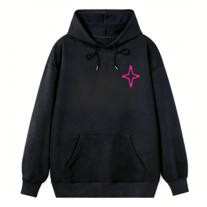 Pink Star Accent Classic Hoodie